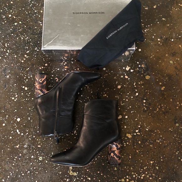 Sigerson Morrison Beatrice Ankle Booties Black - Picture 4 of 12